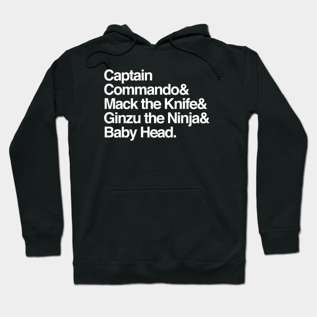 Names & Captain of Beat Em Ups Hoodie by manoystee